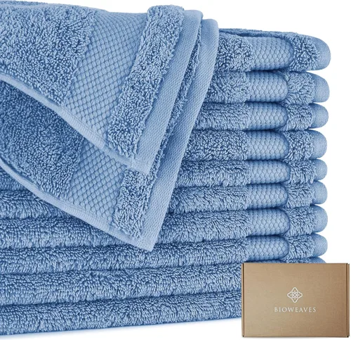 Miniatura 13 de BIOWEAVES 100% Algodón Orgánico 700 GSM Suave Juego de Toallas Premium de 6 Piezas Certificado GOTS, 2 Toallas de Baño, 2 Toallas de Mano y 2 Paños