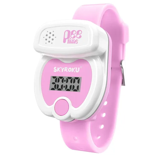 Miniatura 12 de SKYROKU Reloj de entrenamiento para ir al baño para niños pequeños, bonita forma de inodoro, recordatorios de música y luz, temporizador de cuenta