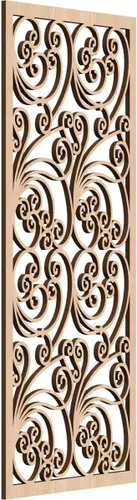 Miniatura 166 de 9 3/8"W x 24 3/8"H x 1/4"T Marilla Decorativos Paneles de Pared de Madera Calado, Abedul