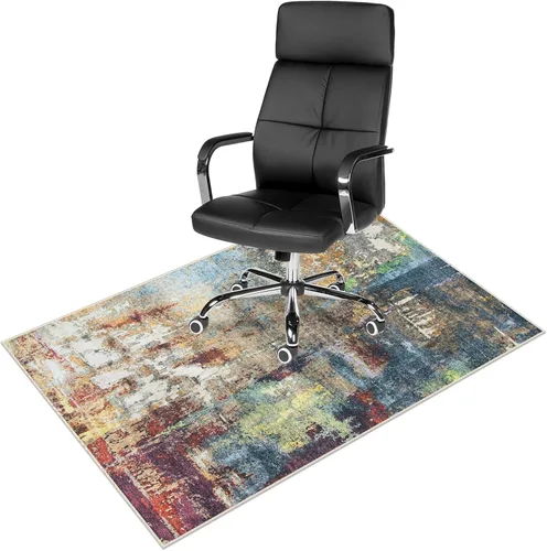 Miniatura 9 de Anidaroel Alfombrilla para silla de 48"x60" para piso de madera dura/piso de azulejos, alfombrilla de silla de escritorio para pisos duros, Rojo