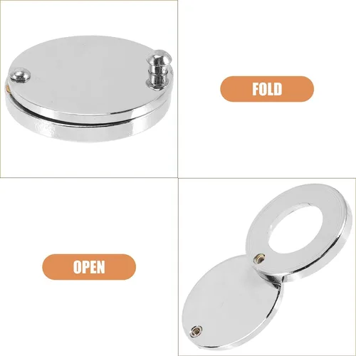 Miniatura 4 de Cubierta de mirilla, cubiertas de agujeros para puerta, protección de privacidad para seguridad del hogar con herramientas de instalación plateado