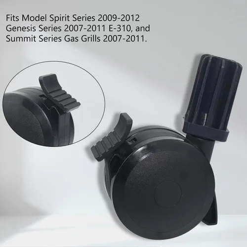 Miniatura 7 de Paquete de 4 ruedas de bloqueo 70360 con inserto para parrillas de gas Weber Genesis E-310 Spirit Series 2009-2012, E400 E600 Summit Series