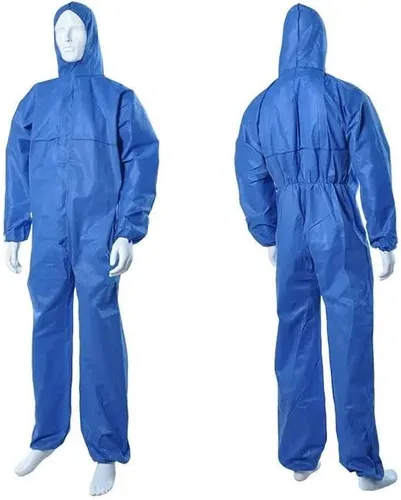 keebomed Traje para materiales peligrosos, overol protector químico, Categoría III, Tipo A, Microporoso, Capucha, Muñequeras y tobillos elásticos,
