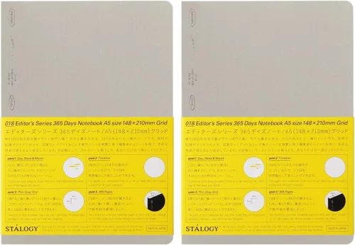 Miniatura 8 de Nitoms S4111 STALOGY - Cuaderno, A5, Cuadrado, 1/2 Oreja, Amarillo