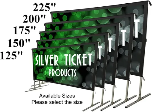 Miniatura 7 de Silver Ticket Products STO-169125S - Pantalla de proyector de películas para interiores y exteriores 16:9 4K / 8K Ultra HD, HDR y HDTV, proyección