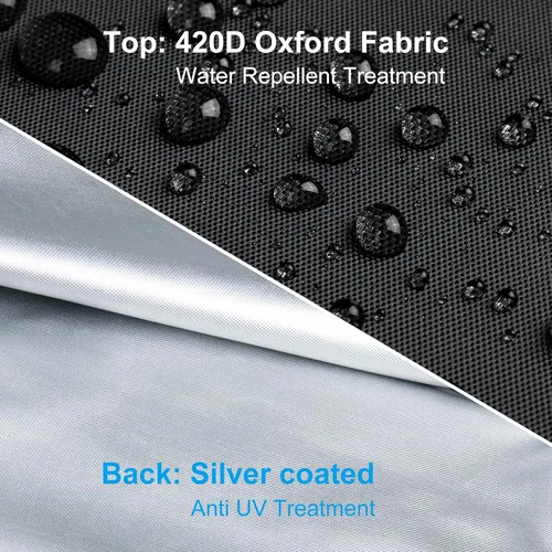 Miniatura 3 de Funda para sombrilla de patio para exteriores, tela Oxford 420D resistente con poste y cremallera, fácil de instalar, impermeable, resistente a