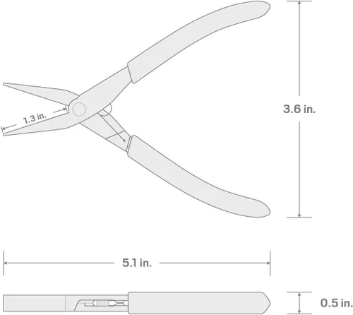 Miniatura 7 de TEKTON Mini alicates de punta plana (mordaza suave) PMN23001