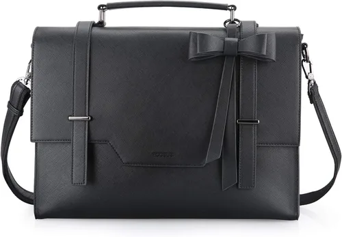 ECOSUSI Bolso de mensajero para portátil para mujer, maletín de 15,6 pulgadas para portátil