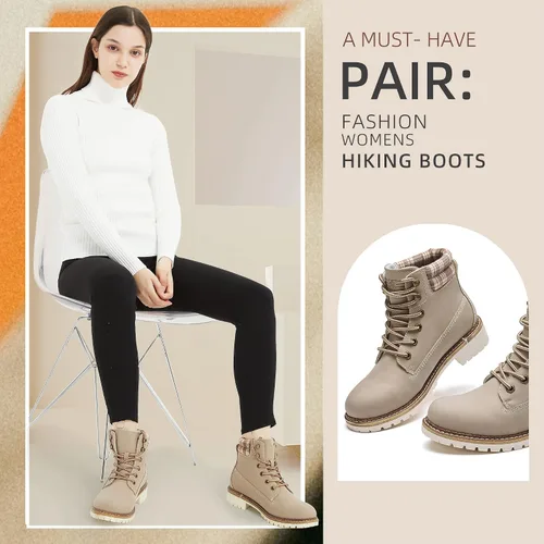 Miniatura 2 de Kkyc Botas de senderismo para mujer antideslizantes botas casuales.