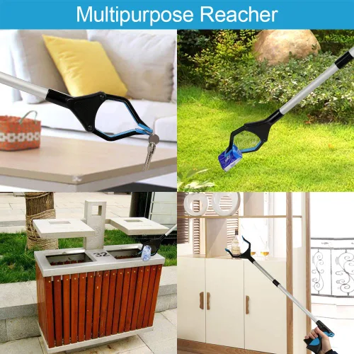 Miniatura 2 de Herramienta de agarre para recoger, recogedor superior plegable de 32 pulgadas, herramienta de alcance para recoger garras de basura, recogedor