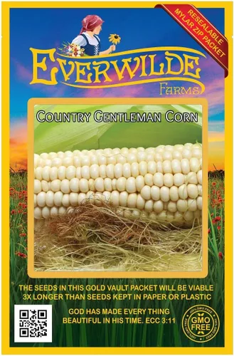Miniatura 4 de Everwilde Farms - Semillas de maíz polinizadas abiertas Country Gentlman de 1 onza - Gold Vault