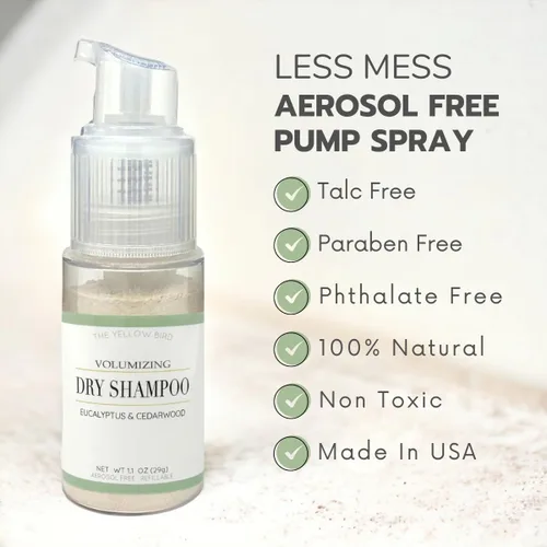 Miniatura 5 de Yellow Bird - Champú en polvo seco Natural y orgánico Sin aerosol Para cabello rubio, moreno y oscuro Sin benceno, vegano