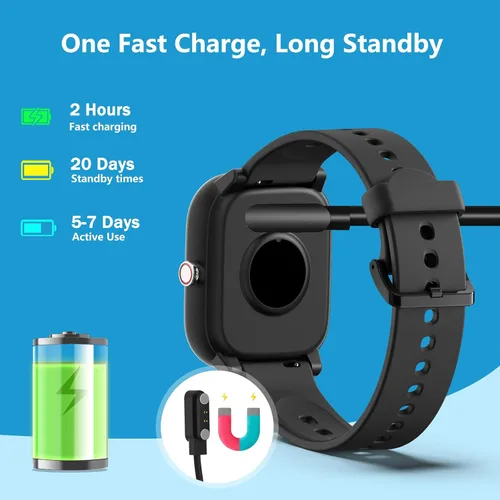 Miniatura 8 de Reloj para Niños para Niñas y Niños de 6-15 Años - Reloj Inteligente para Niños de 1.8" Rastreador de Fitness, Sin Necesidad de Teléfono, Podómetro