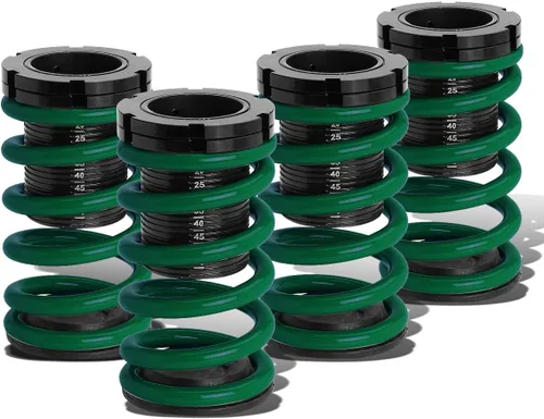 Miniatura 10 de Auto Dynasty Muelles de suspensión ajustables escalados compatibles con Honda Civic Coupé/Sedán 01-05, 4 piezas, resorte azul