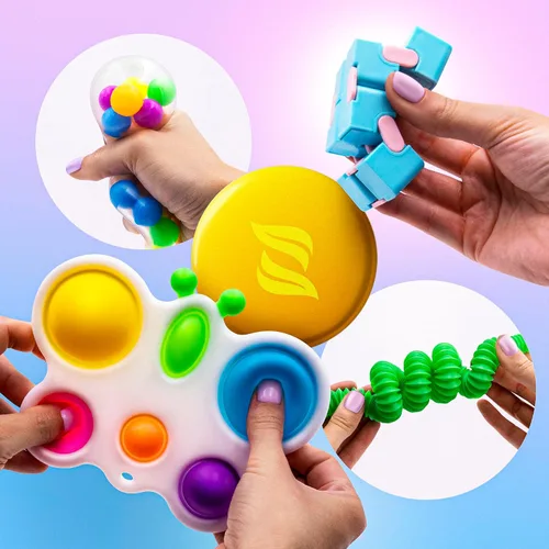 Miniatura 6 de Paquete de 50 juguetes para ansiedad, recuerdos de fiesta para niños de 8 a 12 años, rellenos de calcetines, juguetes sensoriales a granel