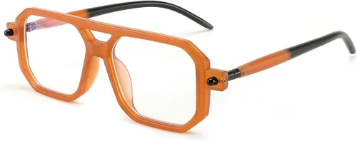 Miniatura 8 de FEISEDY Gafas de lectura vintage cuadradas con bloqueo de luz azul, para mujeres y hombres, de los años 70, planos, estilo aviador, Gafas B0090