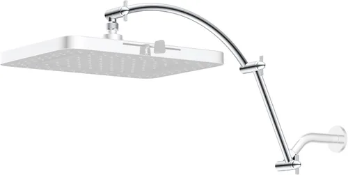 Miniatura 16 de Hibbent Brazo de Extensión para Cabezal de Ducha Totalmente Metálico de 10'', Latón Sólido Flexible Ajustable en Altura y Ángulo, Extensor de Brazo