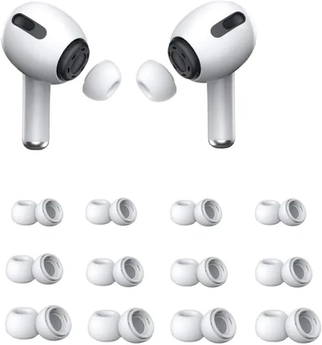 [12 piezas S/M/L] Serizalela - Almohadillas de repuesto para AirPods Pro/AirPods Pro 2 de silicona con caja de almacenamiento portátil (2 pares