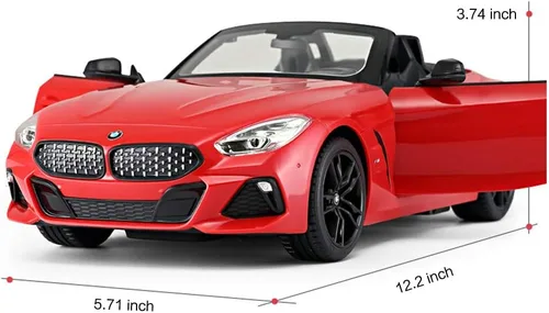 Miniatura 3 de RASTAR BMW RC Car, escala 1/14 BMW Z4 Roadster nueva versión coche de control remoto, coche de juguete convertible – rojo / 2.4 GHz