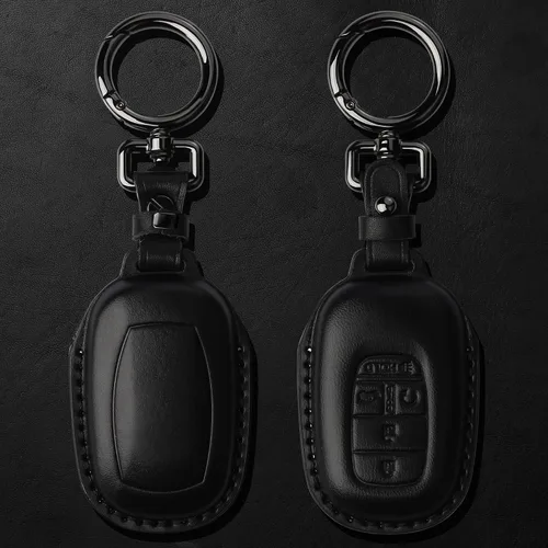 Miniatura 3 de Tukellen Funda de cuero para llavero Honda, con llavero compatible con Passport Accord Civic HR-V CR-V Pilot 2022, 2023, 2024, 2025, 2026, llave