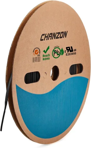 Miniatura 27 de CHANZON - Tubo termorretráctil de poliolefina de 2:1, relación 3/16" (5mm), rollo de 8 pies (2.5M de longitud total), funda transparente