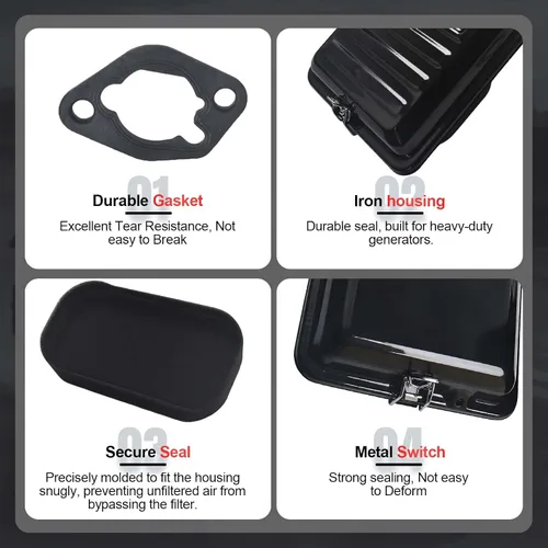 Miniatura 4 de Caja de filtro de aire para generador de 420 cc, conjunto de cubierta para filtro de aire Honda GX390 GX240 GX270 GX340 para 5500 6000 6500 8750