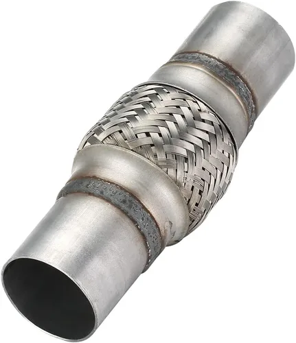 Tubo flexible de escape, tubo flexible de escape resistente de acero inoxidable de 2 x 4 pulgadas, tubo flexible de escape de doble trenza, longitud