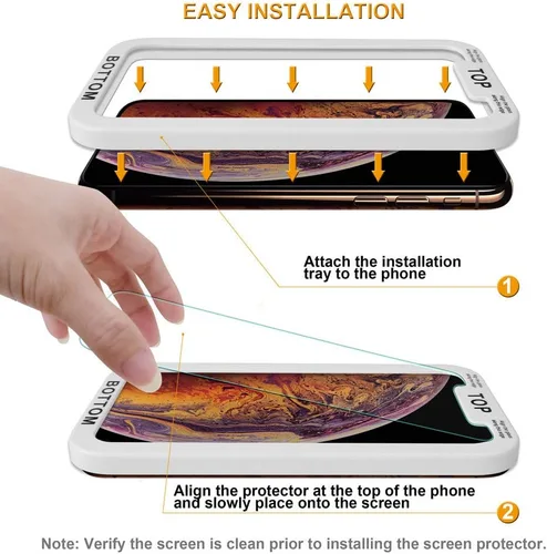 Miniatura 2 de Supershieldz (2 unidades) Diseñado para iPhone 11 Pro Max y iPhone Xs Max (6.5 pulgadas), protector de pantalla de vidrio templado