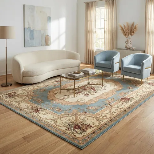 Miniatura 11 de Unique Loom Versailles Collection - Alfombra tradicional clásica con motivo floral, colección Versailles