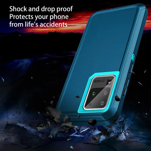 Miniatura 3 de Funda para Galaxy S20 Ultra 5G, resistente a prueba de golpes, 3 capas, protección de cuerpo completo, funda resistente para Galaxy S20 Ultra de 6.9