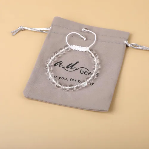 Miniatura 50 de AD Beads Pulseras de piedras preciosas unisex de 0.315 pulgadas (0.315 in), macramé curativo ajustable de 7 a 9 pulgadas Usa esta pulsera