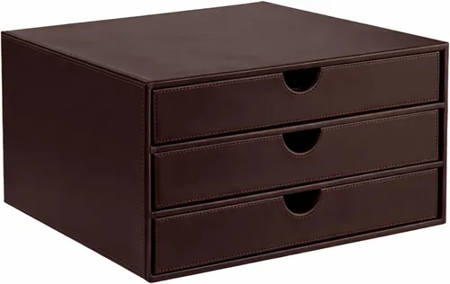 Miniatura 15 de Organizador de Documentos UnionBasic, Caja de Almacenamiento de Archivos con 3 Cajones, Organizador de Archivos para Escritorio de Oficina, Beige