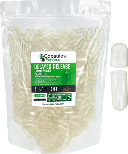 Miniatura 13 de XPRS Nutra Tamaño de liberación retardada 3 cápsulas vacías – 1000 cápsulas veganas vacías transparentes – Píldoras vegetarianas – Relleno de Talla 3