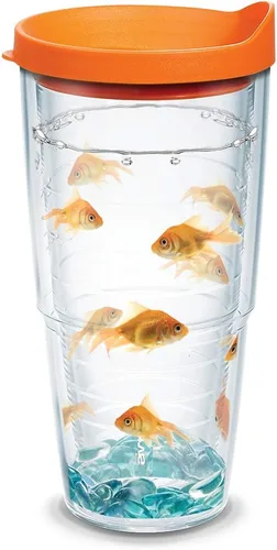 Miniatura 13 de Tervis Goldfish - Vaso aislado de doble pared hecho en Estados Unidos mantiene las bebidas frías y calientes, 16 onzas, clásico