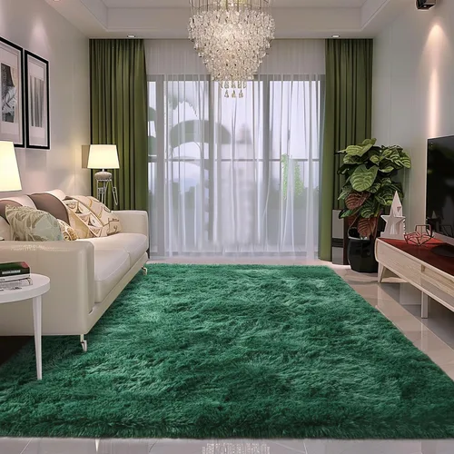 Miniatura 70 de Awaytail Alfombra Esponjosa Lavable 2x3 Pies, Pura Negra Alfombra para Silla de Escritorio Antideslizante, Alfombra Supersuave para Niños