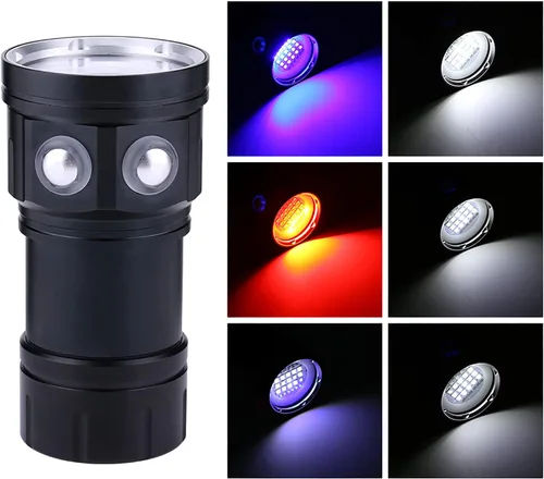 Miniatura 4 de Luz de buceo, linterna de buceo 18000 lúmenes IPX8 impermeable buceo antorcha buceo luces de buceo 1,640.4 ft subacuática LED linterna sumergible