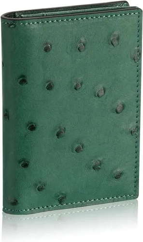 Miniatura 13 de Funda de piel para tarjetas de visita para hombres y mujeres, piel de becerro italiana Café