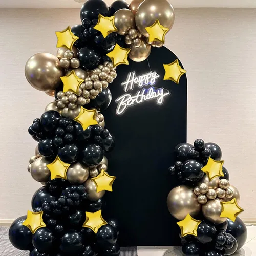 Miniatura 5 de Globos de estrella, 50 globos de aluminio dorados en forma de estrella de 10 pulgadas para fiesta de cumpleaños, ceremonia de graduación, boda