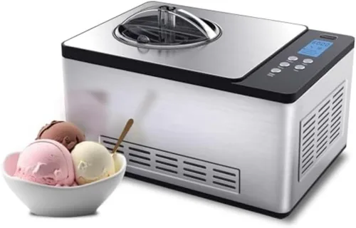 Miniatura 11 de Whynter Máquina automática para hacer helados y yogur de 2 cuartos de galón con compresor integrado, pantalla digital LCD y temporizador, sin Oro