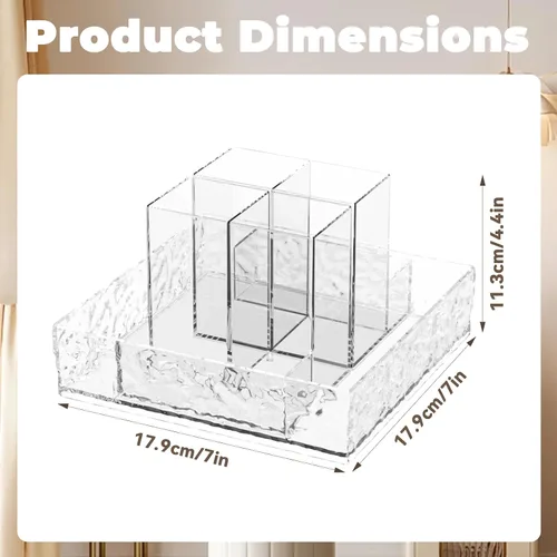 Miniatura 2 de Organizador de maquillaje giratorio de 360°, organizador de tocador Lazy Susan para encimera y baño, organizador de lápiz labial de perfume