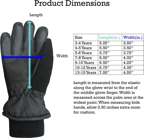 Miniatura 4 de N'Ice Caps - Guantes de invierno cálidos impermeables para niños con tecnología Thinsulate