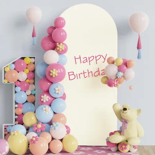 Miniatura 20 de Fomcet Cubierta de Arco de Boda de 6 Pies Beige Spandex Tela Ajustada Cubierta de Telón de Fondo de Arco Parte Superior Redonda Cubiertas de Telón