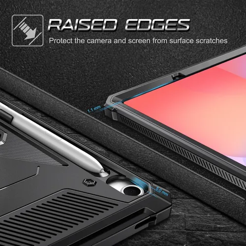 Miniatura 7 de Fintie Estuche a prueba de golpes para Samsung Galaxy Tab S10 Lite/ S10 FE/ S9 FE 5G 10.9 Pulgadas/Tab S9 11 Pulgadas, Tuatara Protector de pantalla