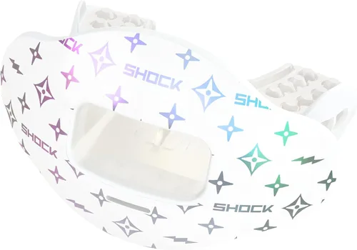Miniatura 12 de Shock Doctor Protector de labios, protector bucal para adultos y jóvenes con correa, boquilla de fútbol transpirable de apertura ancha para jóvenes