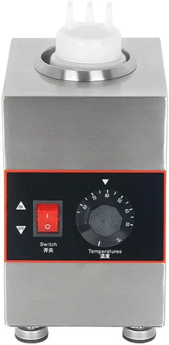 Miniatura 8 de Calentador eléctrico comercial de salsa de queso, 22.0 fl oz, calentador de salsa de alimentos para encimera, multifuncional, 110 V, máquina