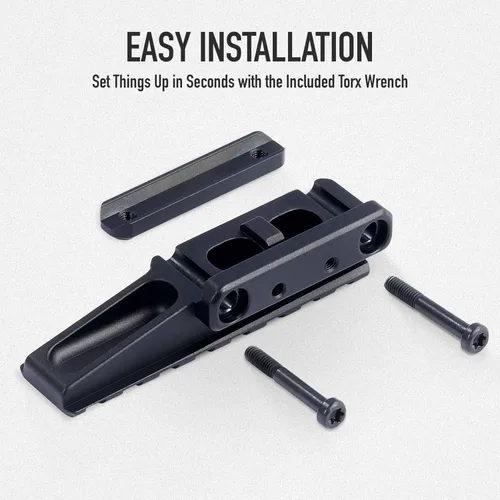 Miniatura 3 de YSS Red Dot Riser Mount Picatinny Riser Mount Adaptor Voladizo Diseño Voladizo 8 Ranura 3.9 pulgadas para Red Dot Sight Scope Mount