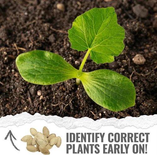 Miniatura 5 de Seed Needs Semillas de calabaza para plantar mezcla espeluznante especial Más de 10 variedades premium Lumina White, Baby Boo, Blue Jarrahdale