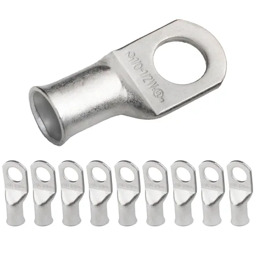 Miniatura 68 de SELTERM 5 piezas terminales de cable de cobre estañado 1/0 AWG perno de 1/2", extremos de cable de batería, terminales de anillo, conectores