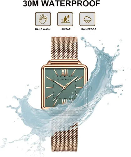 Miniatura 4 de Reloj de pulsera vintage para mujer, estilo cuadrado, estilo vintage, para mujer
