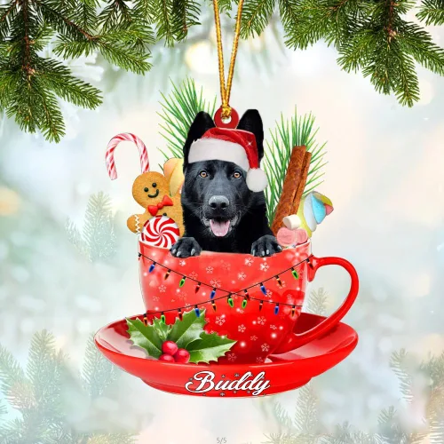 Miniatura 65 de Alaskan Malamute - Adorno acrílico personalizado para perro en taza, adorno de Navidad personalizado para perro 2023, decoración de árbol